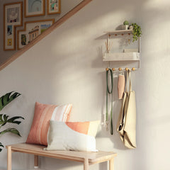 Estique Shelf with Hooks