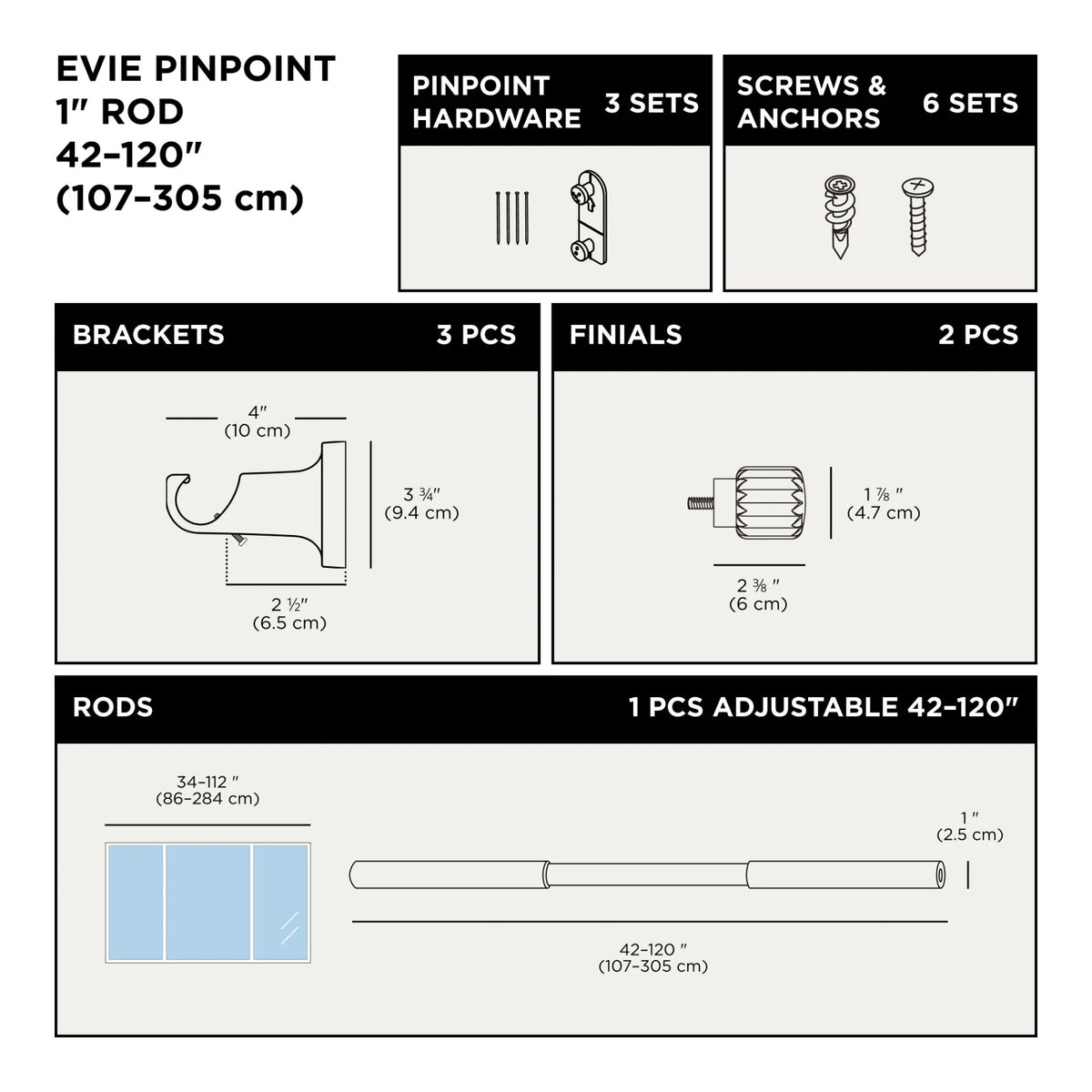 Evie Pinpoint Curtain Rod
